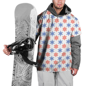 Накидка на куртку 3D с принтом снежинки паттерн snowflakes pattern в Кировске, 100% полиэстер |  | pattern | snowflakes | новый год | паттерн | снежинки