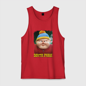 Мужская майка хлопок с принтом Eric Cartman | 3D | South Park , 100% хлопок |  | Тематика изображения на принте: cartman | south park | картман | картмен | саус парк | южный парк
