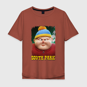Мужская футболка хлопок Oversize с принтом Eric Cartman | 3D | South Park в Екатеринбурге, 100% хлопок | свободный крой, круглый ворот, “спинка” длиннее передней части | cartman | south park | картман | картмен | саус парк | южный парк