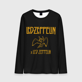 Мужской лонгслив 3D с принтом Led Zeppelin x Led Zeppelin в Кировске, 100% полиэстер | длинные рукава, круглый вырез горловины, полуприлегающий силуэт | led | led zep | led zeppelin | ledzep | lz | zoso | альбом | джимми пейдж | джон генри бонэм | джон пол джонс | зосо | лед зепелен | лед зеппелин | ледзепелен | ледзеппелин | роберт плант | рок группа