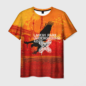 Мужская футболка 3D с принтом Linkin Park   Underground 4.0 в Екатеринбурге, 100% полиэфир | прямой крой, круглый вырез горловины, длина до линии бедер | Тематика изображения на принте: chester bennington | linkin park | linking | lp | rock | альтернативный | ленкин | линкин парк | линкинпарк | лп | майк | метал | музыкант | ню | нюметал | певец | рок группа | рэп | честер беннингтон | шинода | электроник