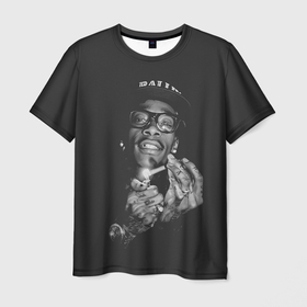 Мужская футболка 3D с принтом Виз в очках в Кировске, 100% полиэфир | прямой крой, круглый вырез горловины, длина до линии бедер | hip hop | rap | rep | wiz halifa | wiz khalifa | виз халифа | исполнители | исполнитель | музыка | реп
