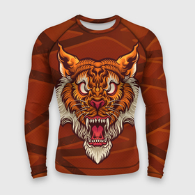 Мужской рашгард 3D с принтом Тигр Evil ,  |  | tiger | восточный тигр | год тигра | кошка | тигр | тигренок | хищник
