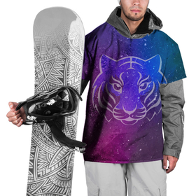 Накидка на куртку 3D с принтом Космический тигр COSMO в Петрозаводске, 100% полиэстер |  | Тематика изображения на принте: tiger | восточный тигр | год тигра | космический | космос | кошка | тигр | тигренок | хищник