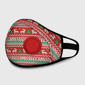 Маска из неопрена с принтом Deer Christmas Pattern в городе Новоалтайск, неопрен 100% | Форма огибающая нос. Резинки для ушей с дополнительной резинкой на затылке. Клапан для выдоха для активного дыхания при занятиях спортом. Эластичный материал маски и окантовки для лучшего растяжения и прилегания маски.  | Тематика изображения на принте: background | christmas | christmas pattern | deer | herringbone | holiday | knitted pattern | new year | pattern | texture | tree | вязаный узор | елка | елочка | новогодний узор | новый год | олени | паттерн | праздник | рождество | текстура | узор | фон