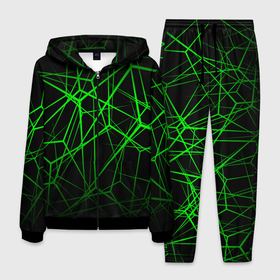 Мужской костюм 3D с принтом ЯДОВИТЫЕ ЛИНИИ | ЗЕЛЕНЫЙ | ГЕОМЕТРИЯ в Санкт-Петербурге, 100% полиэстер | Манжеты и пояс оформлены тканевой резинкой, двухслойный капюшон со шнурком для регулировки, карманы спереди | green | neon | геометрия | зеленый | неон | неоновый | хаос | ядовитые линии | ядовитый
