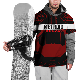 Накидка на куртку 3D с принтом Metroid Dread | Black Red Logo в Тюмени, 100% полиэстер |  | game | logo | mercurysteam | metroid dread | metroid fusion | игра | компьютерная игра | лого | логотип | метроид дреад | мэтройдо дореддо | эмблема