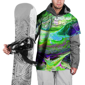 Накидка на куртку 3D с принтом ТОКСИЧНЫЕ ОТХОДЫ | НЕОНОВЫЙ ЗАЛИВ в Белгороде, 100% полиэстер |  | neon | жидкость | залив | зеленый | ликвид | море | неон | неоновый | отходы | токсик | токсичный