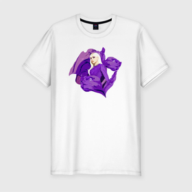 Мужская футболка хлопок Slim с принтом Iris Gaga в Курске, 92% хлопок, 8% лайкра | приталенный силуэт, круглый вырез ворота, длина до линии бедра, короткий рукав | актриса | девушка | платье | ткань | цветок