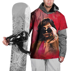 Накидка на куртку 3D с принтом Очки Gaga в Курске, 100% полиэстер |  | Тематика изображения на принте: взгляд | голова | лицо | очки | портрет