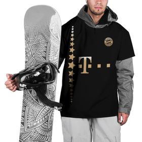 Накидка на куртку 3D с принтом Bayern Lewandowski Black Theme в Санкт-Петербурге, 100% полиэстер |  | bavaria | bayern | lewandowski | бавария | германия | левандовски | лига чемпионов | мюнхен | польша | футбол