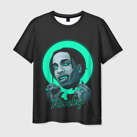 Мужская футболка 3D с принтом Mint Asap в Кировске, 100% полиэфир | прямой крой, круглый вырез горловины, длина до линии бедер | asap rocky | hip hop | rap | rep | асап роки | исполнители | исполнитель | музыка | реп