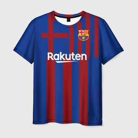 Мужская футболка 3D с принтом Barcelona Pique 3 , 100% полиэфир | прямой крой, круглый вырез горловины, длина до линии бедер | barcelona | pique | барселона | гранатово синие | жерар пике | испания | каталония | лига чемпионов | пике | примера | фк барселона | футбол | чемпионат испании