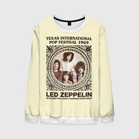 Мужской свитшот 3D с принтом Led Zeppelin   Texas International Pop Festival 1969 в Екатеринбурге, 100% полиэстер с мягким внутренним слоем | круглый вырез горловины, мягкая резинка на манжетах и поясе, свободная посадка по фигуре | led | led zep | led zeppelin | ledzep | lz | zoso | альбом | джимми пейдж | джон генри бонэм | джон пол джонс | зосо | лед зепелен | лед зеппелин | ледзепелен | ледзеппелин | роберт плант | рок группа