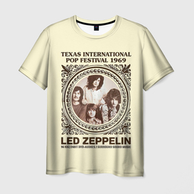 Мужская футболка 3D с принтом Led Zeppelin   Texas International Pop Festival 1969 в Белгороде, 100% полиэфир | прямой крой, круглый вырез горловины, длина до линии бедер | led | led zep | led zeppelin | ledzep | lz | zoso | альбом | джимми пейдж | джон генри бонэм | джон пол джонс | зосо | лед зепелен | лед зеппелин | ледзепелен | ледзеппелин | роберт плант | рок группа