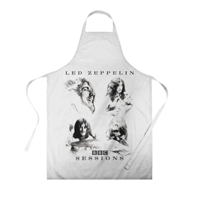 Фартук 3D с принтом BBC Sessions   Led Zeppelin в Курске, 100% полиэстер | общий размер — 65 х 85 см, ширина нагрудника — 26 см, горловина — 53 см, длина завязок — 54 см, общий обхват в поясе — 173 см. Принт на завязках и на горловине наносится с двух сторон, на основной части фартука — только с внешней стороны | led | led zep | led zeppelin | ledzep | lz | zoso | альбом | джимми пейдж | джон генри бонэм | джон пол джонс | зосо | лед зепелен | лед зеппелин | ледзепелен | ледзеппелин | роберт плант | рок группа