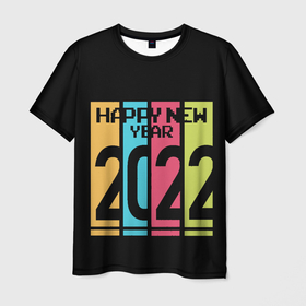 Мужская футболка 3D с принтом Просто и со вкусом 2022 новый год в Новосибирске, 100% полиэфир | прямой крой, круглый вырез горловины, длина до линии бедер | new year | tiger | год тигра | новый год | праздник | с новым годом | тигр