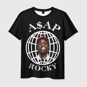 Мужская футболка 3D с принтом ASAP WORLD в Кировске, 100% полиэфир | прямой крой, круглый вырез горловины, длина до линии бедер | asap rocky | hip hop | rap | rep | асап роки | исполнители | исполнитель | музыка | реп