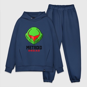 Мужской костюм хлопок OVERSIZE с принтом Green Robo | Metroid Dread в Белгороде,  |  | game | logo | mercurysteam | metroid dread | metroid fusion | игра | компьютерная игра | лого | логотип | метроид дреад | мэтройдо дореддо | эмблема