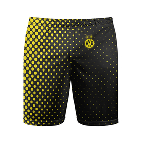 Мужские шорты спортивные с принтом Borussia gradient theme ,  |  | borussia | borussia dortmund | боруссия | боруссия дортмунд | германия | лига чемпионов | футбол | черно желтый