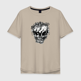 Мужская футболка хлопок Oversize с принтом Одержимый в Санкт-Петербурге, 100% хлопок | свободный крой, круглый ворот, “спинка” длиннее передней части | демон | дъявол | зло | зомби | монстр | страшный | хоррор