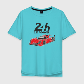 Мужская футболка хлопок Oversize с принтом Гонки LE MANS 24h в Новосибирске, 100% хлопок | свободный крой, круглый ворот, “спинка” длиннее передней части | 24 часа | 24h | le mans | автомобиль | гонки | гоночная машина | картинг | машина | ралли
