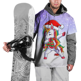 Накидка на куртку 3D с принтом Xmas Unicorn Dabbing   Рождественский Единорог Даб в Петрозаводске, 100% полиэстер |  | christmas | dabbing | santa | unicorn | даббинг | дед мороз | единорог | зима | новый год | радуга | радужный | рождество | санта | снег | снежинка | юникорн