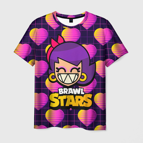 Мужская футболка 3D с принтом Brawl Stars Лола и сердечки , 100% полиэфир | прямой крой, круглый вырез горловины, длина до линии бедер | brawl | brawl stars | brawlstars | lola | бравл | бравлстарс | лола | лоли | разрушитель