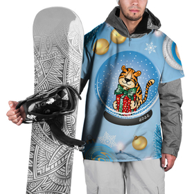 Накидка на куртку 3D с принтом Тигренок в новогоднем шаре в Петрозаводске, 100% полиэстер |  | Тематика изображения на принте: 2022 | год тигра | новый год | новый год 2022 | символ года | тигр | тигренок | тигрица | тигры