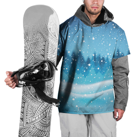 Накидка на куртку 3D с принтом ЗИМНИЙ ЛЕС | WINTER FOREST в Тюмени, 100% полиэстер |  | 2022 | christmas | cold | merry | new | snow | winter | year | буря | год | елка | елки | ель | зима | лес | метель | мороз | новый | рождество | снег | снежинка | снежинки | холод
