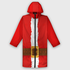 Дождевик унисекс 3D с принтом Шуба Санта Клауса в городе Новоалтайск,  |  | christmas | fur coat | holiday | leather belt | new year | red | santa claus | white fur | белый мех | кожаный ремень | красная | новый год | праздник | рождество | санта клаус | шуба