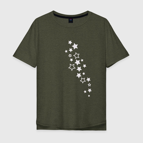 Мужская футболка хлопок Oversize с принтом Звездная любовь в Петрозаводске, 100% хлопок | свободный крой, круглый ворот, “спинка” длиннее передней части | гороскоп | звездная любовь | звезды | небо | ночь