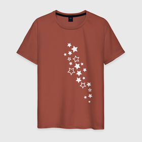 Мужская футболка хлопок с принтом Звездная любовь в Белгороде, 100% хлопок | прямой крой, круглый вырез горловины, длина до линии бедер, слегка спущенное плечо. | Тематика изображения на принте: гороскоп | звездная любовь | звезды | небо | ночь