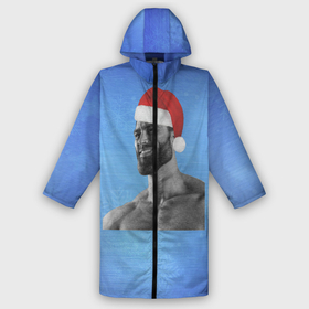 Дождевик унисекс 3D с принтом Гига Санта Чад в городе Новоалтайск,  |  | chad | christmas | giga | giga chad | gigachad | man | mem | meme | new year | santa | гига чад | гигачад | дед мороз | мем | мужик | новогодний | новый год | санта | санта клаус