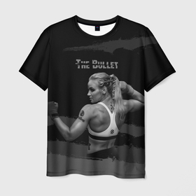 Мужская футболка 3D с принтом Валентина The Bullet , 100% полиэфир | прямой крой, круглый вырез горловины, длина до линии бедер | bullet | девушка | надпись | прозвище | руки | спина | шевченко