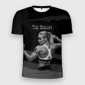 Мужская футболка 3D Slim с принтом Валентина The Bullet , 100% полиэстер с улучшенными характеристиками | приталенный силуэт, круглая горловина, широкие плечи, сужается к линии бедра | bullet | девушка | надпись | прозвище | руки | спина | шевченко