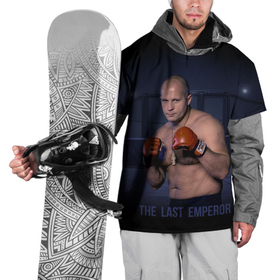 Накидка на куртку 3D с принтом Фёдор The Last Emperor в Белгороде, 100% полиэстер |  | боец | емельяненко | надпись | ринг | сетка | стойка | федор