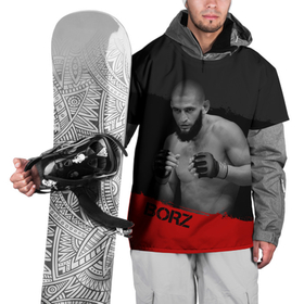 Накидка на куртку 3D с принтом Borz. в Курске, 100% полиэстер |  | Тематика изображения на принте: borz | боец | волк | мужчина | надпись | полосы | стойка | чимаев