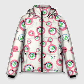 Мужская зимняя куртка 3D с принтом Такаси Мураками, Jellyfish Eyes в Белгороде, верх — 100% полиэстер; подкладка — 100% полиэстер; утеплитель — 100% полиэстер | длина ниже бедра, свободный силуэт Оверсайз. Есть воротник-стойка, отстегивающийся капюшон и ветрозащитная планка. 

Боковые карманы с листочкой на кнопках и внутренний карман на молнии. | jellyfish eyes | kaikai kiki | pop art | superflat | takashi murakami | арт | глаза | дизайн | исскуство | супефлэт | такаси мураками | художник