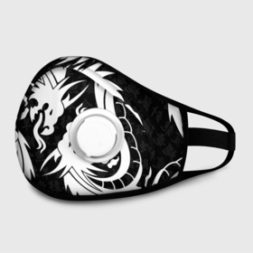 Маска из неопрена с принтом УЗОР ИЗ БЕЛЫХ ДРАКОНОВ   WHITE DRAGON TOKYO в городе Новоалтайск, неопрен 100% | Форма огибающая нос. Резинки для ушей с дополнительной резинкой на затылке. Клапан для выдоха для активного дыхания при занятиях спортом. Эластичный материал маски и окантовки для лучшего растяжения и прилегания маски.  | china | dragon | japan | neon | texture | tokyo | драконы | китай | мифология | неон | неоновые драконы | текстура | токийский дракон | токио | узор из драконов | япония
