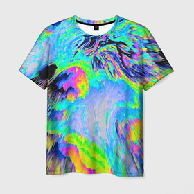 Мужская футболка 3D с принтом ААА+ яркий узор в Кировске, 100% полиэфир | прямой крой, круглый вырез горловины, длина до линии бедер | абстракция | дерзкие цвета | кислотные цвета | яркие цвета | яркий узор