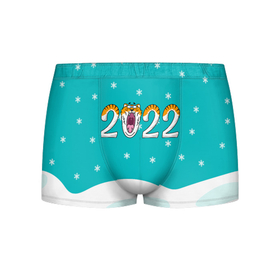 Мужские трусы 3D с принтом Надпись 2022 Новый год в Екатеринбурге, 50% хлопок, 50% полиэстер | классическая посадка, на поясе мягкая тканевая резинка | Тематика изображения на принте: 2022 | год тигра | новый год | новый год 2022 | символ года | тигр | тигренок | тигрица | тигры