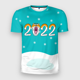 Мужская футболка 3D спортивная с принтом Надпись 2022 Новый год в Белгороде, 100% полиэстер с улучшенными характеристиками | приталенный силуэт, круглая горловина, широкие плечи, сужается к линии бедра | 2022 | год тигра | новый год | новый год 2022 | символ года | тигр | тигренок | тигрица | тигры