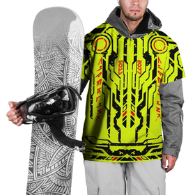Накидка на куртку 3D с принтом Cyberpunk 2077 YELLOW в Белгороде, 100% полиэстер |  | Тематика изображения на принте: будущее | жолтый | киберпанк | минимализм | полосы | схемы