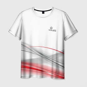 Мужская футболка 3D с принтом Lexus white theme , 100% полиэфир | прямой крой, круглый вырез горловины, длина до линии бедер | auto | japan | lexus | авто | автобренды | автомобиль | автомобильные марки | лексус | япония