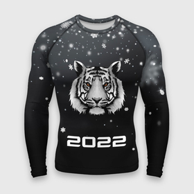 Мужской рашгард 3D с принтом Новогодний тигр символ 2022. ,  |  | 2022 | merry christmas | год тигра | зима близко | нг | новогодний | новогодний тигр | новогодняя символика | новый год | новый год 2022 | рождество | символ 2022 года | снег | снежинки | тигр