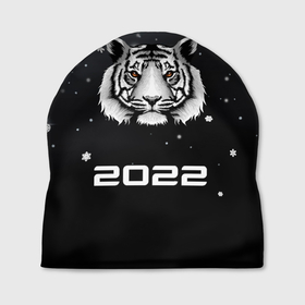 Шапка 3D с принтом Новогодний тигр символ 2022. в Кировске, 100% полиэстер | универсальный размер, печать по всей поверхности изделия | 2022 | merry christmas | год тигра | зима близко | нг | новогодний | новогодний тигр | новогодняя символика | новый год | новый год 2022 | рождество | символ 2022 года | снег | снежинки | тигр