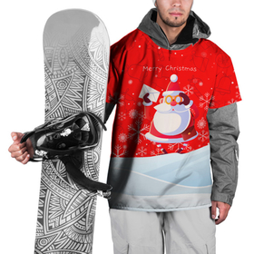 Накидка на куртку 3D с принтом Дед Мороз с подарочным конвертом. , 100% полиэстер |  | 2022 | merry christmas | год тигра | дед мороз | зима близко | мороз | нг | новогодний | новогодний тигр | новогодняя символика | новый год | новый год 2022 | рождество | символ 2022 года | снег | снежинки | тигр