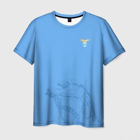 Мужская футболка 3D с принтом Lazio sky theme в Курске, 100% полиэфир | прямой крой, круглый вырез горловины, длина до линии бедер | lazio | rome | италия | лацио | лига чемпионов | рим | серия а | футбол