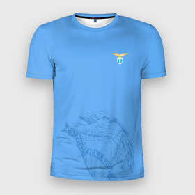 Мужская футболка 3D Slim с принтом Lazio sky theme в Петрозаводске, 100% полиэстер с улучшенными характеристиками | приталенный силуэт, круглая горловина, широкие плечи, сужается к линии бедра | lazio | rome | италия | лацио | лига чемпионов | рим | серия а | футбол